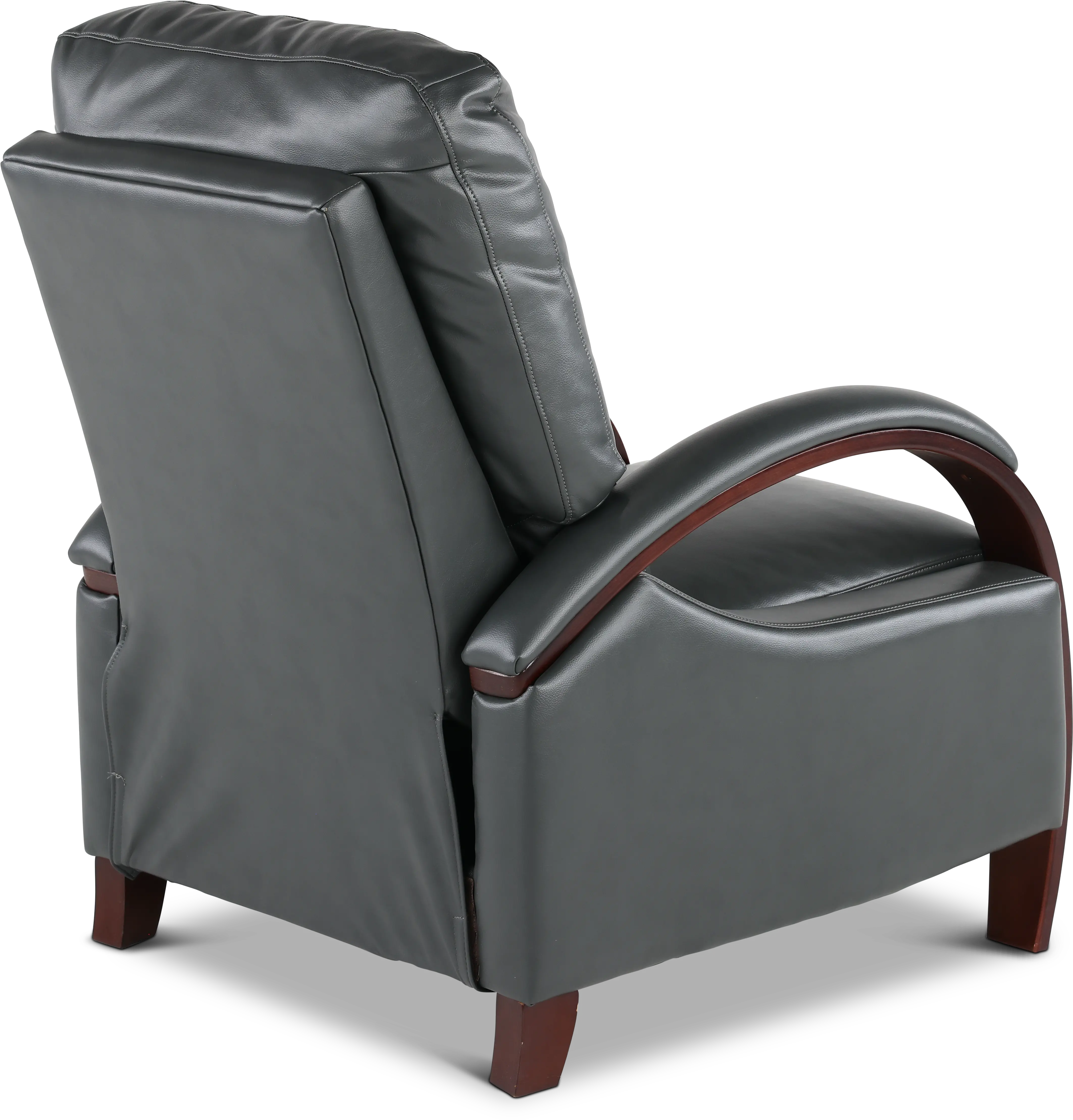 Larue Smoke Gray Push Back High Leg Recliner-8