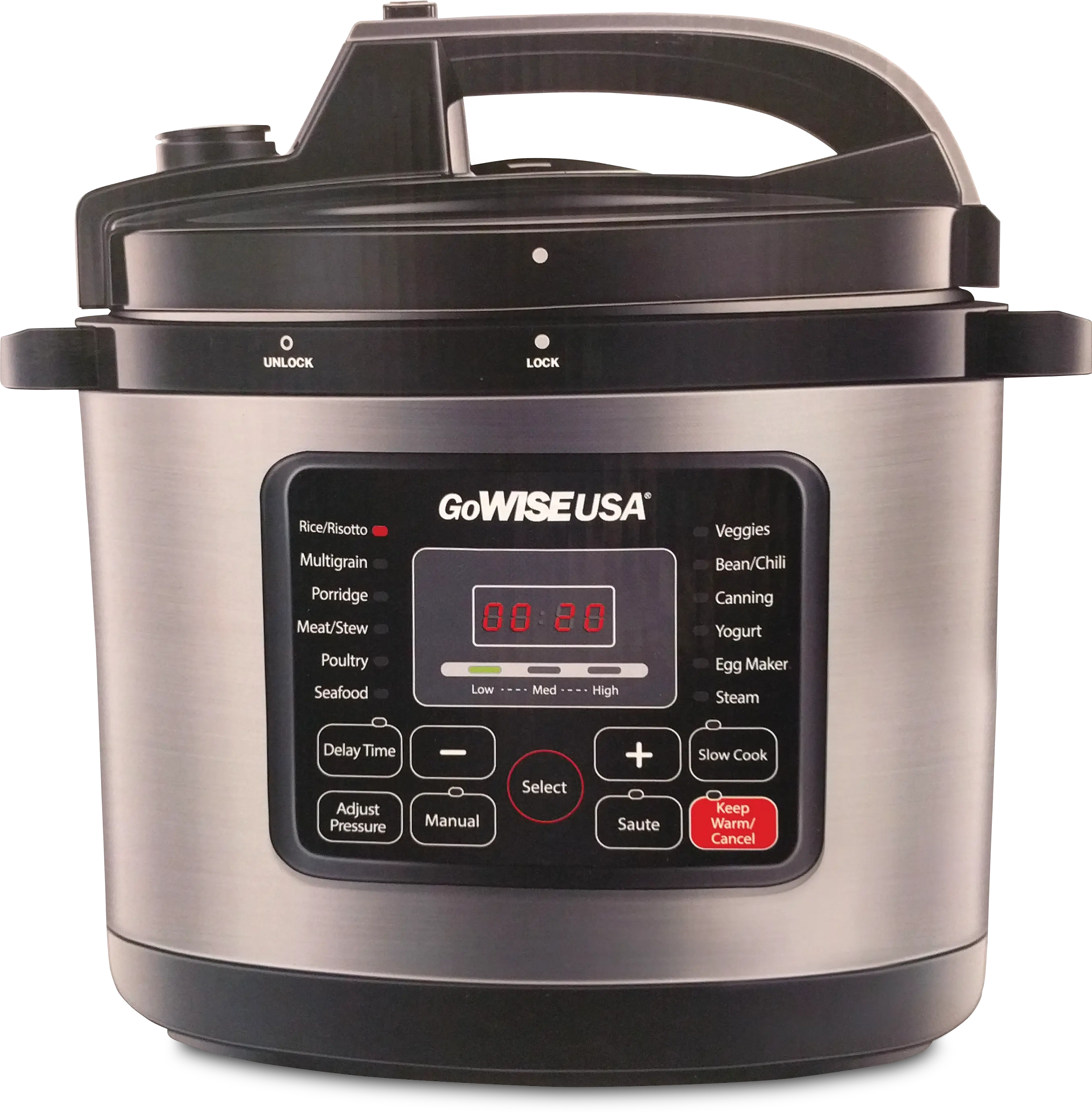 GoWISE Programmable 6-Quart Pressure Cooker-3