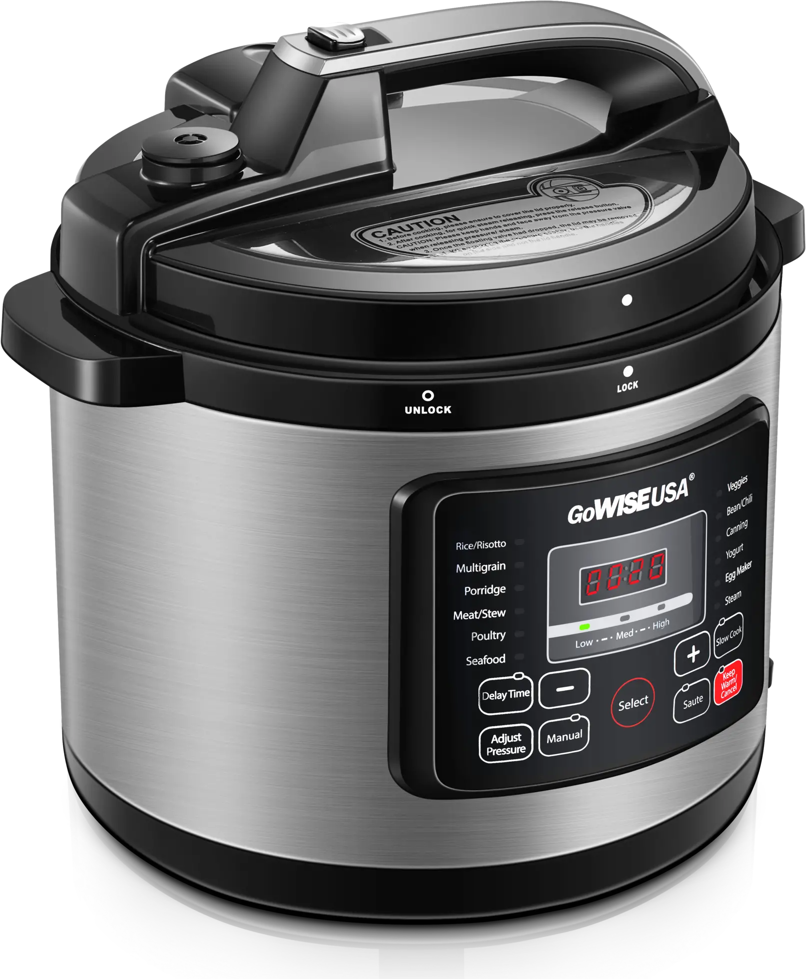 GoWISE Programmable 6-Quart Pressure Cooker-6