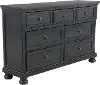 Stella Avalon Gray 7-Drawer Dresser