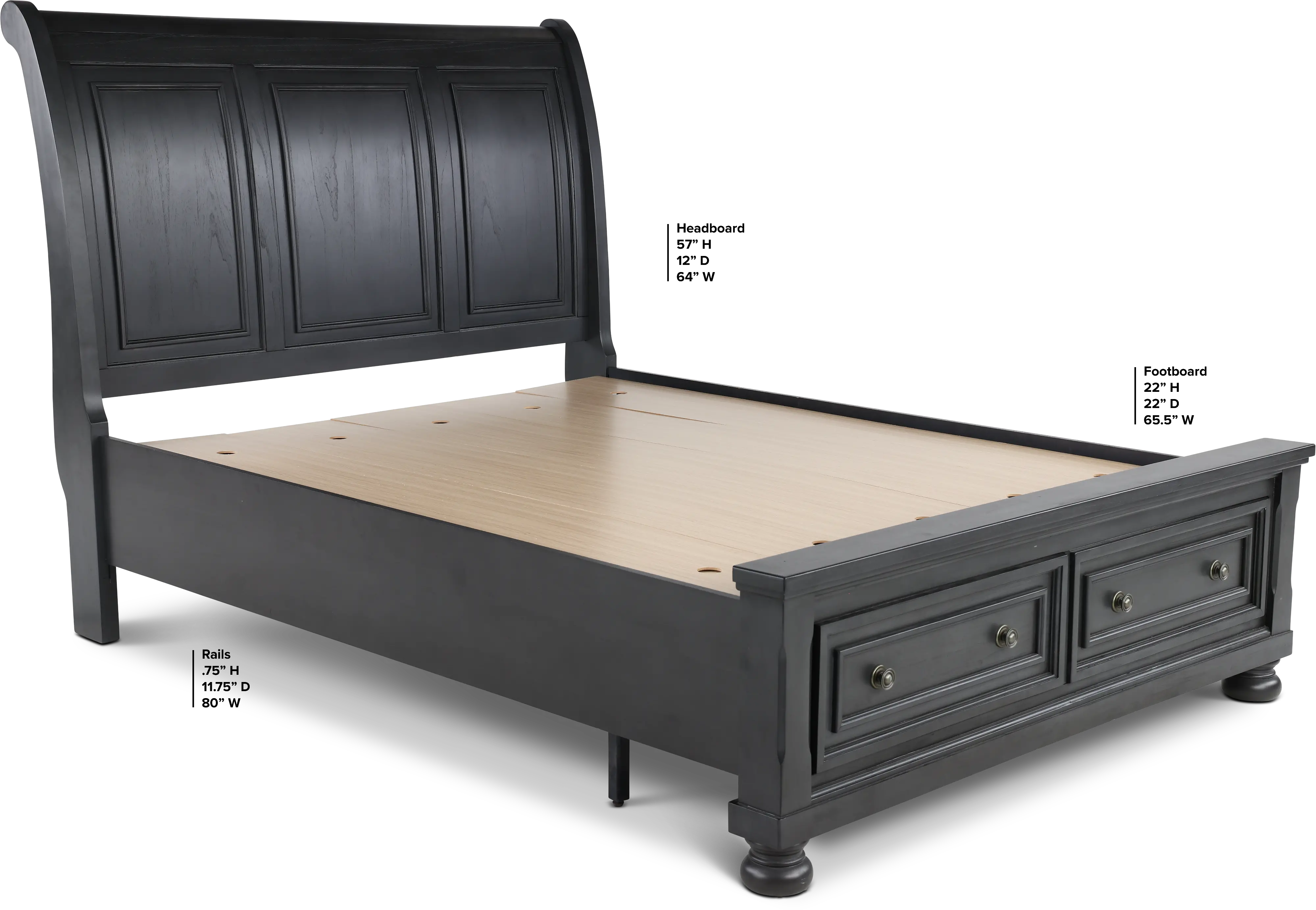 Stella Gray Queen Storage Bed-3