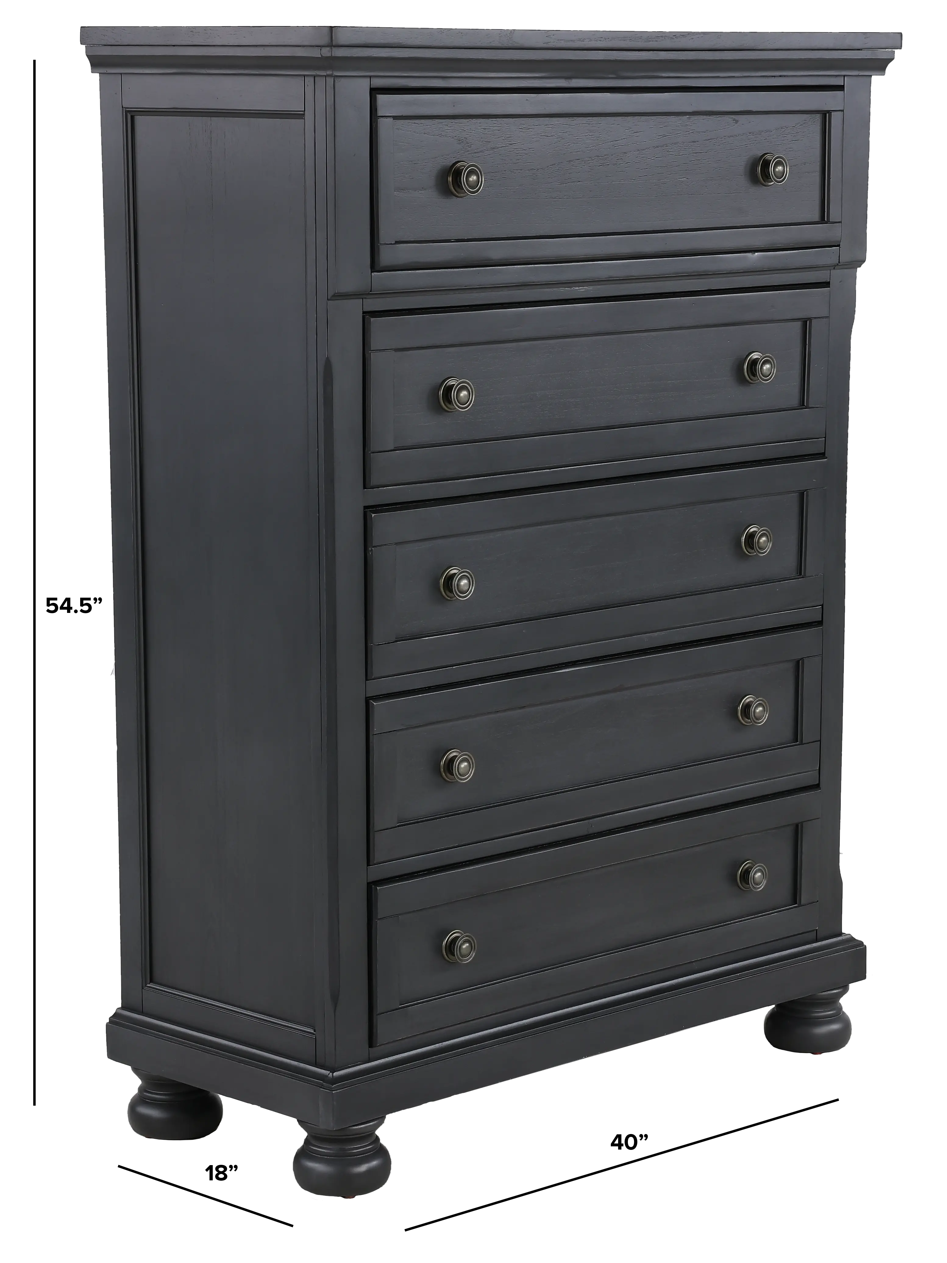 Stella Avalon Gray 5-Drawer Chest-3