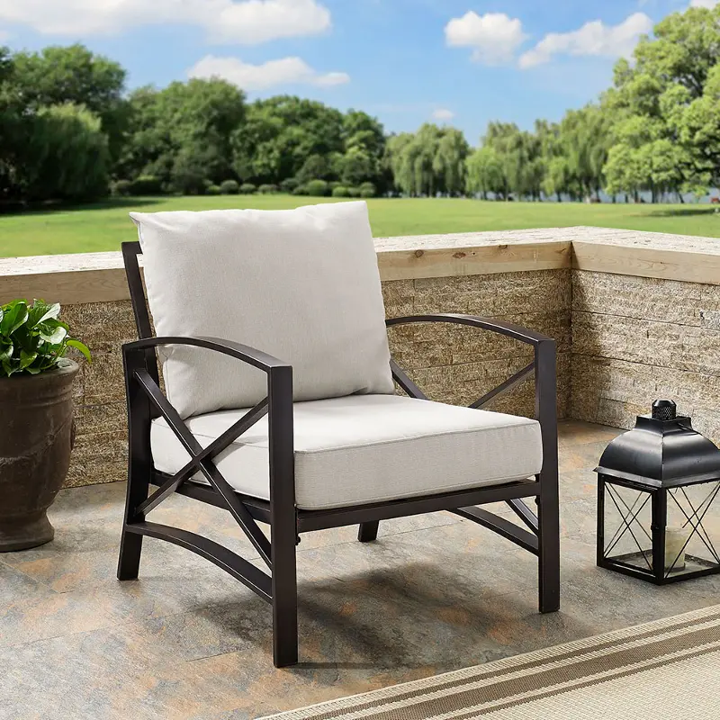 Kaplan Beige Patio Armchair