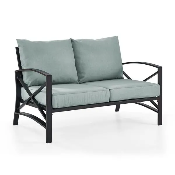 KO60008BZ-MI Kaplan Blue Patio Loveseat-1