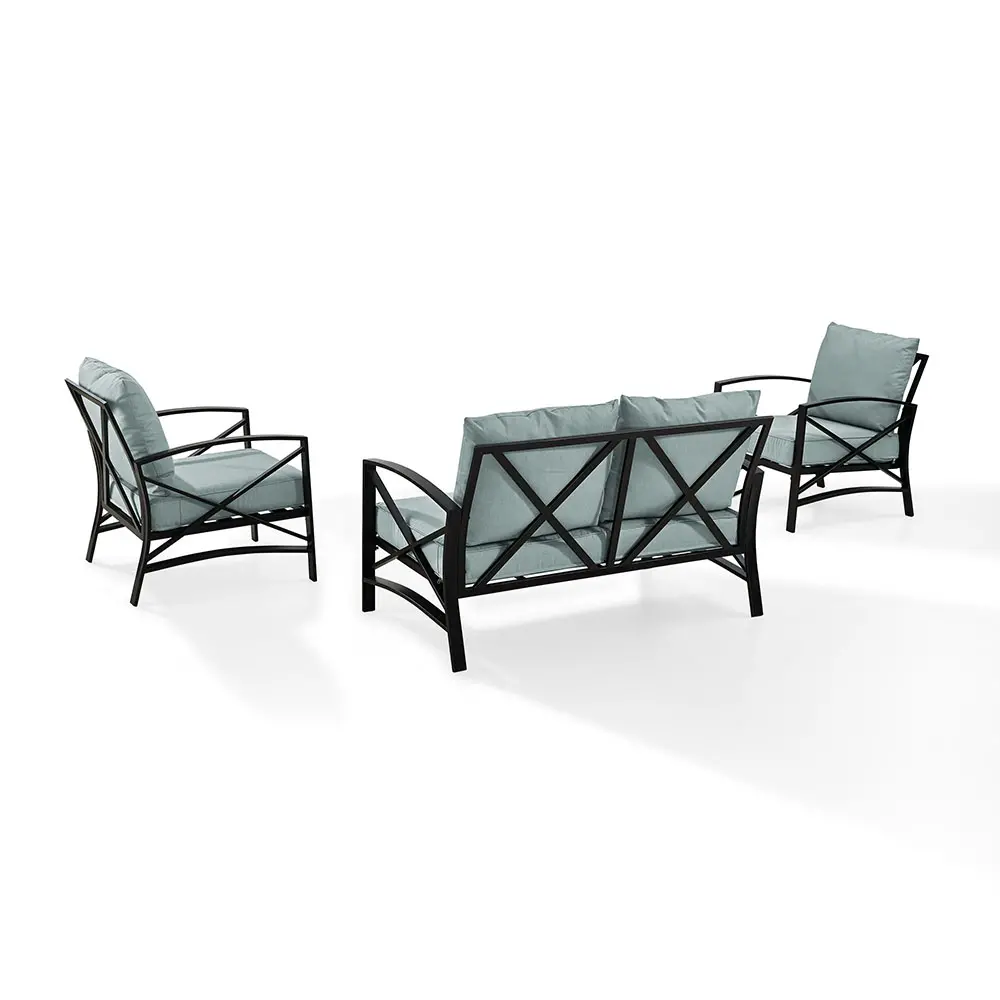 KO60011BZ-MI Kaplan 3 Piece Black and Blue Patio Seating Set-4
