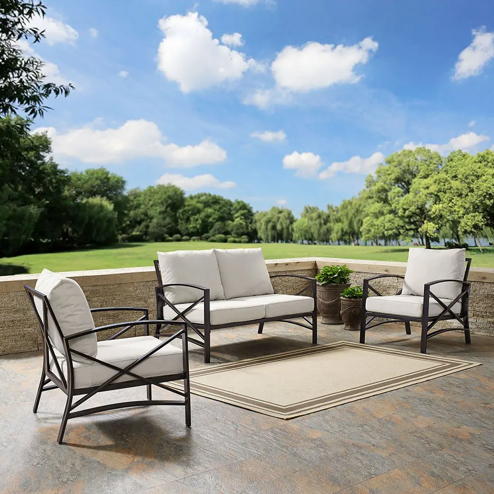 KO60011BZ-OL Kaplan 3 Piece Black and Beige Patio Seating Set-2