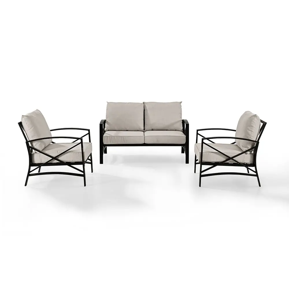 KO60011BZ-OL Kaplan 3 Piece Black and Beige Patio Seating Set-3