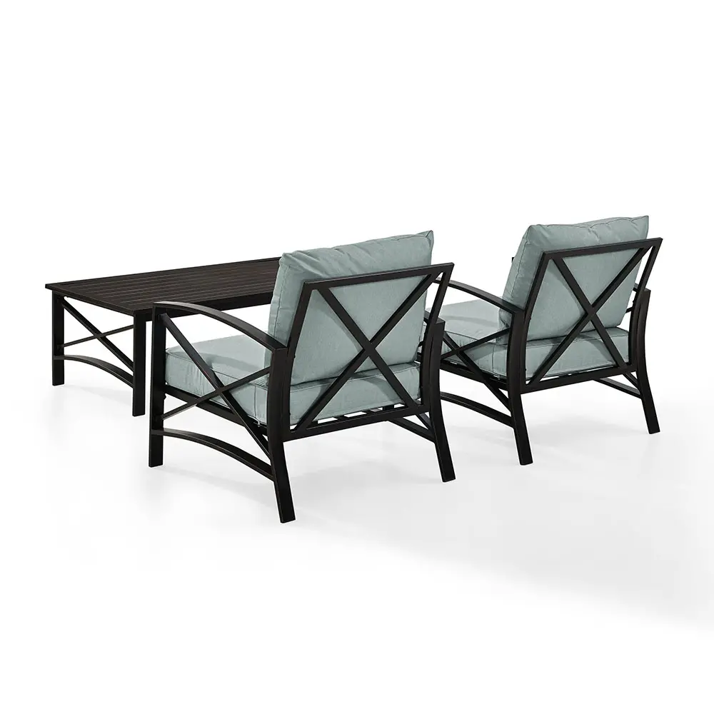 KO60012BZ-MI Kaplan 3 Piece Black and Blue Patio Armchair Set-4