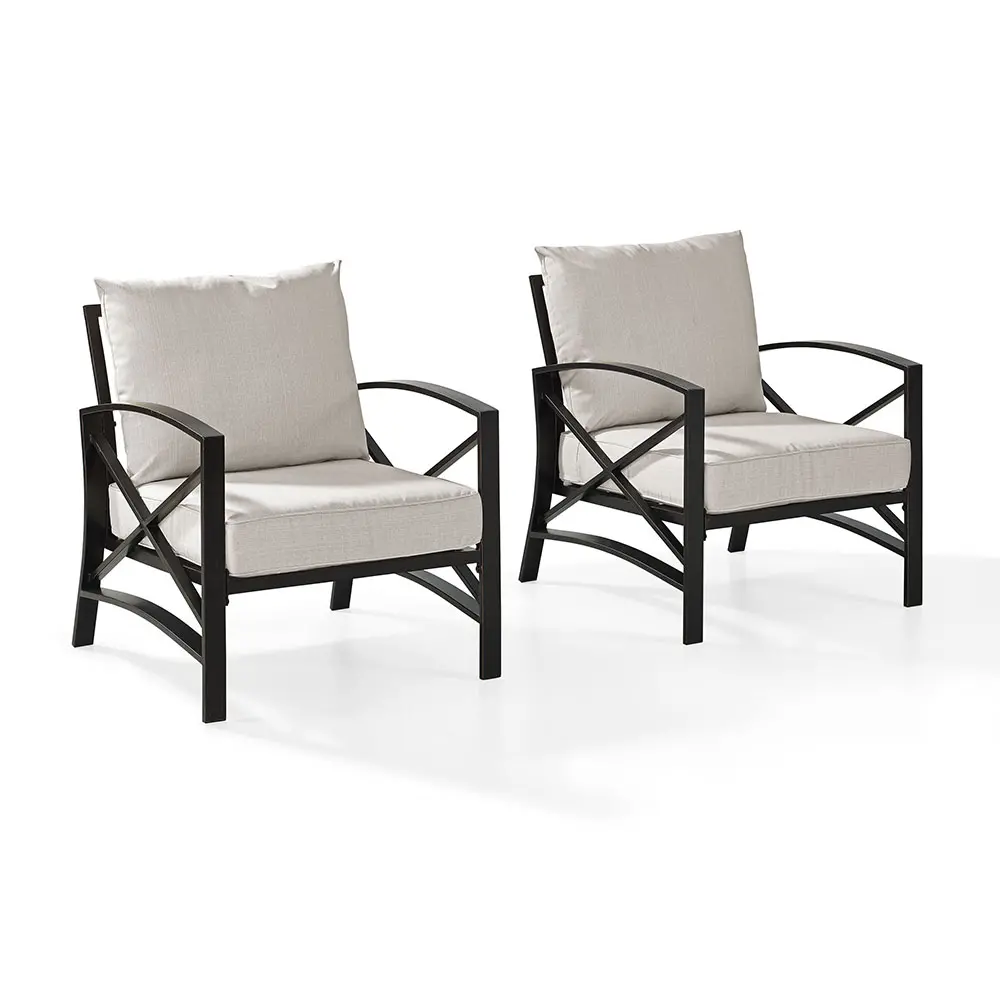 KO60013BZ-OL Kaplan Beige Patio Armchairs, Set of 2-1