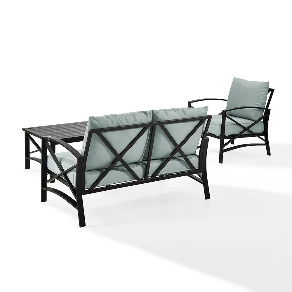 KO60014BZ-MI Kaplan 3 Piece Black and Blue Patio Seating Set-4