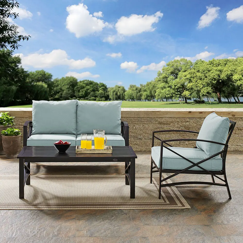KO60014BZ-MI Kaplan 3 Piece Black and Blue Patio Seating Set-6