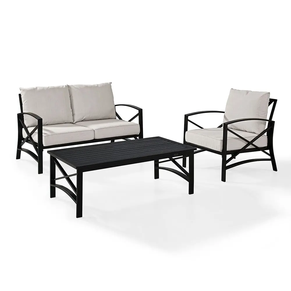 KO60014BZ-OL Kaplan 3 Piece Black and Beige Patio Seating Set-1