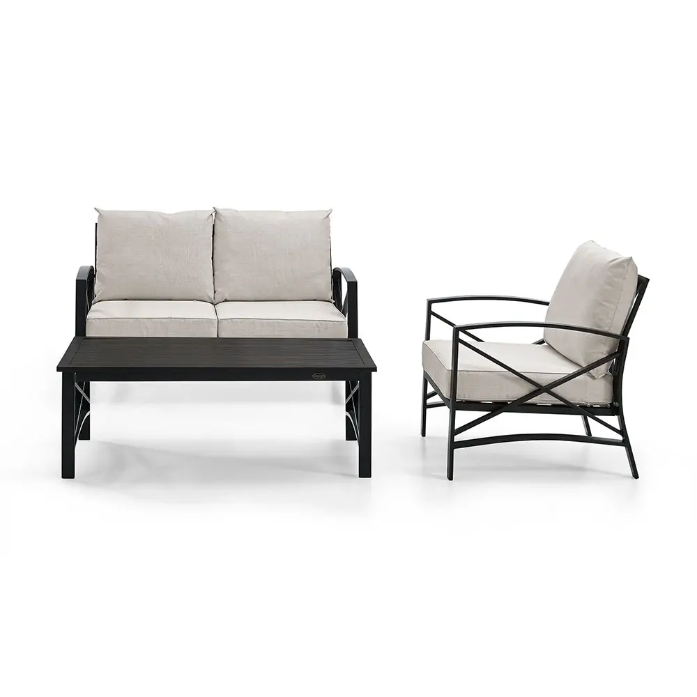 KO60014BZ-OL Kaplan 3 Piece Black and Beige Patio Seating Set-3