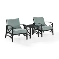 KO60016BZ-MI Kaplan Blue 3 Piece Patio Armchair Set