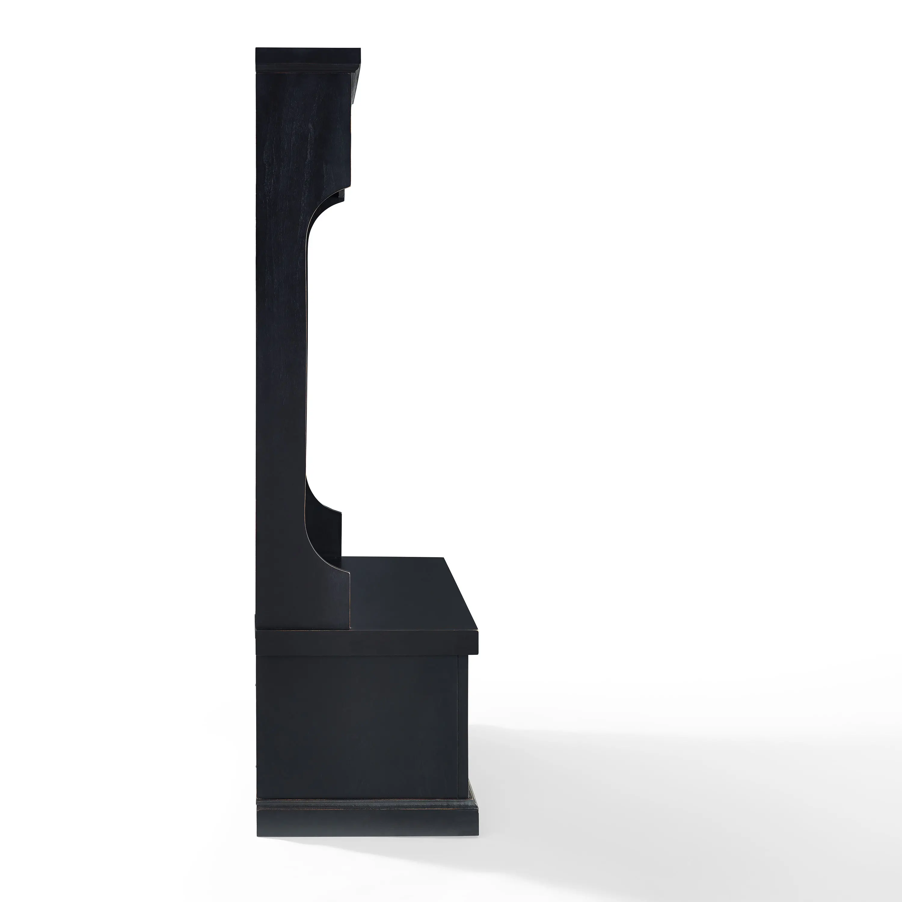 CF6006-BK Seaside Distressed Black Hall Tree-6