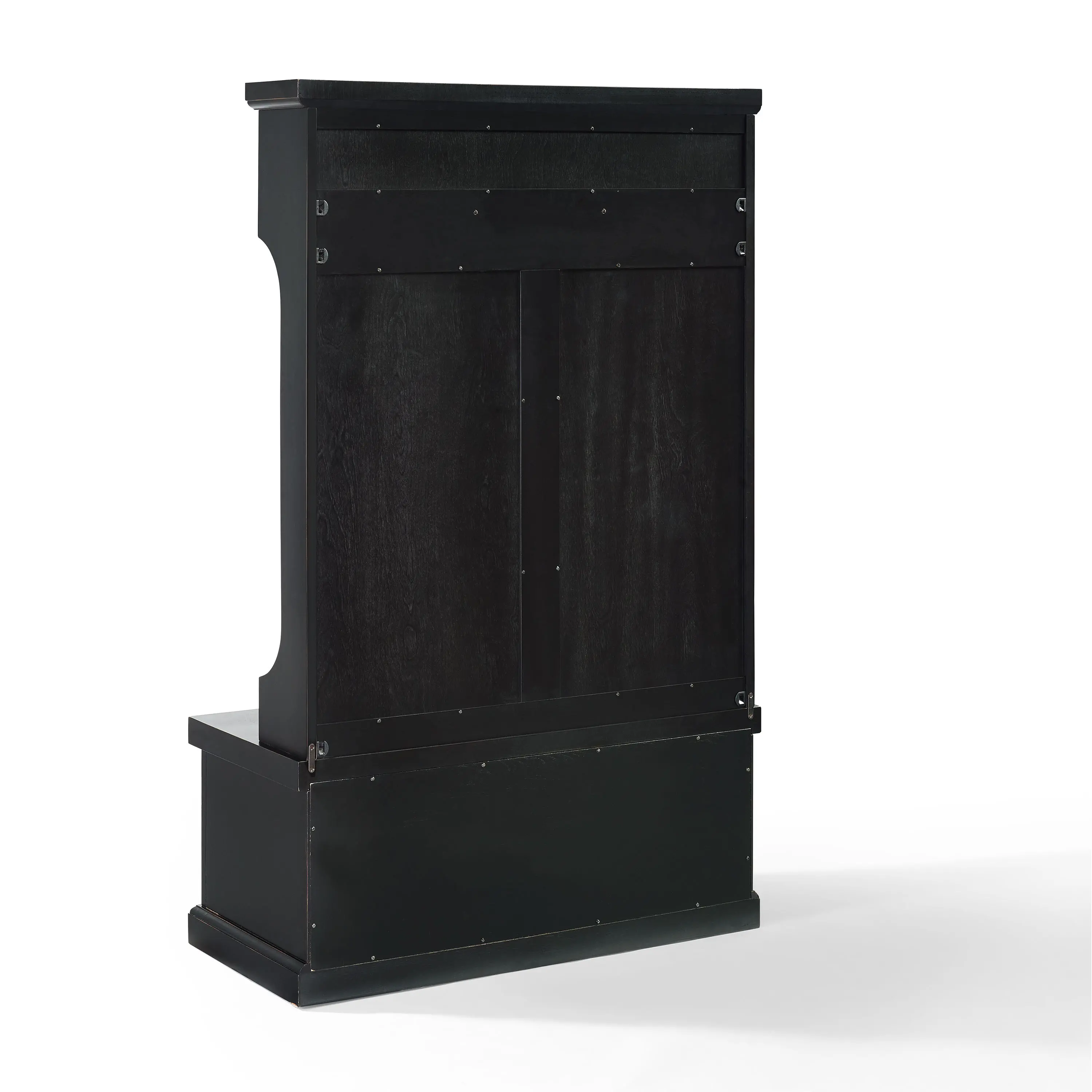 CF6006-BK Seaside Distressed Black Hall Tree-7