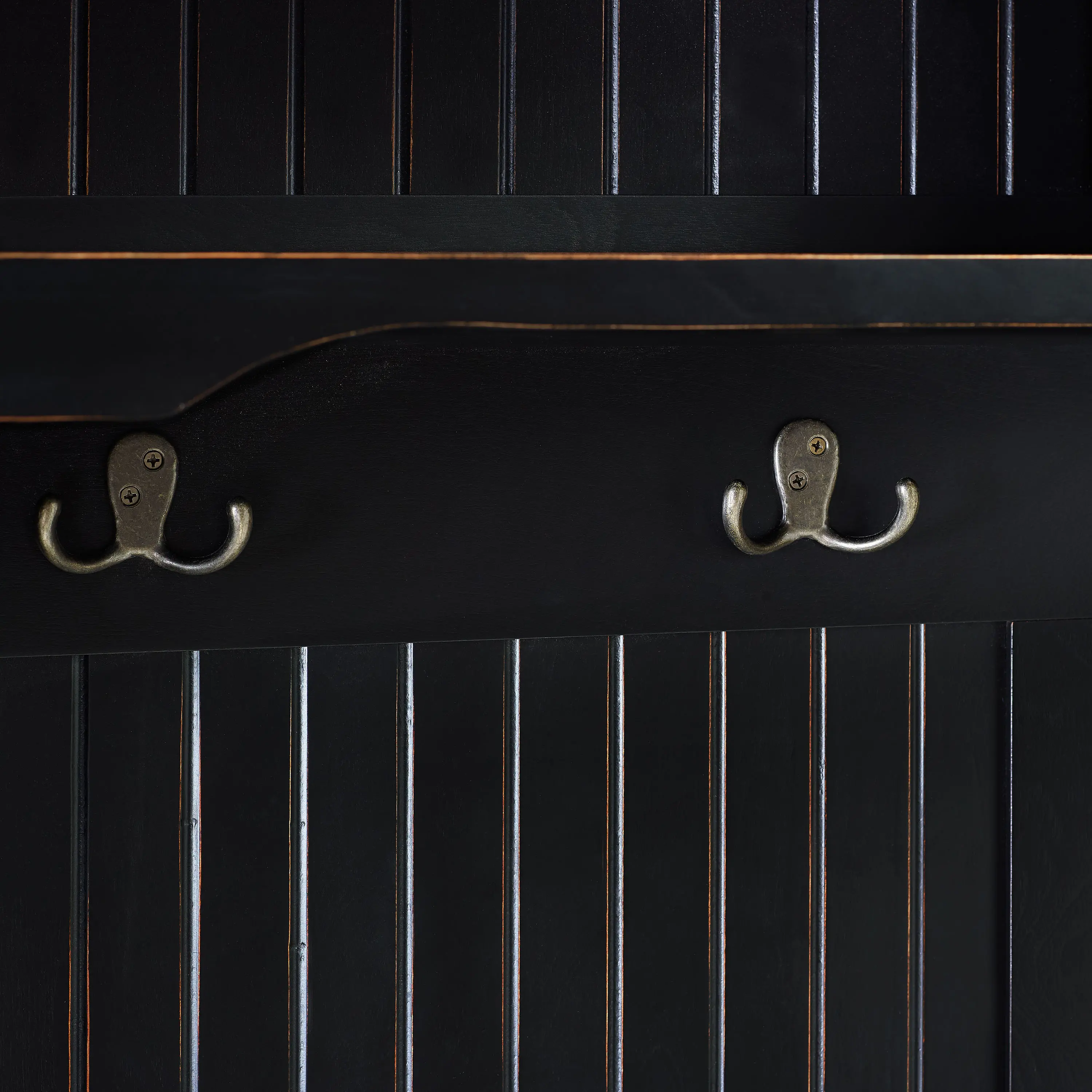 CF6006-BK Seaside Distressed Black Hall Tree-8