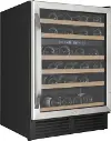 WCR496DS Avanti 49 Bottle Wide Built-In Dual Zone Wine Chiller - 24 Inch Stainless Steel and Black