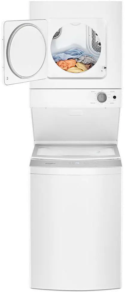 WET4024HW Whirlpool Stacked Laundry Pair - White-1