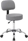 Adjustable Gray Medical Stool with Back