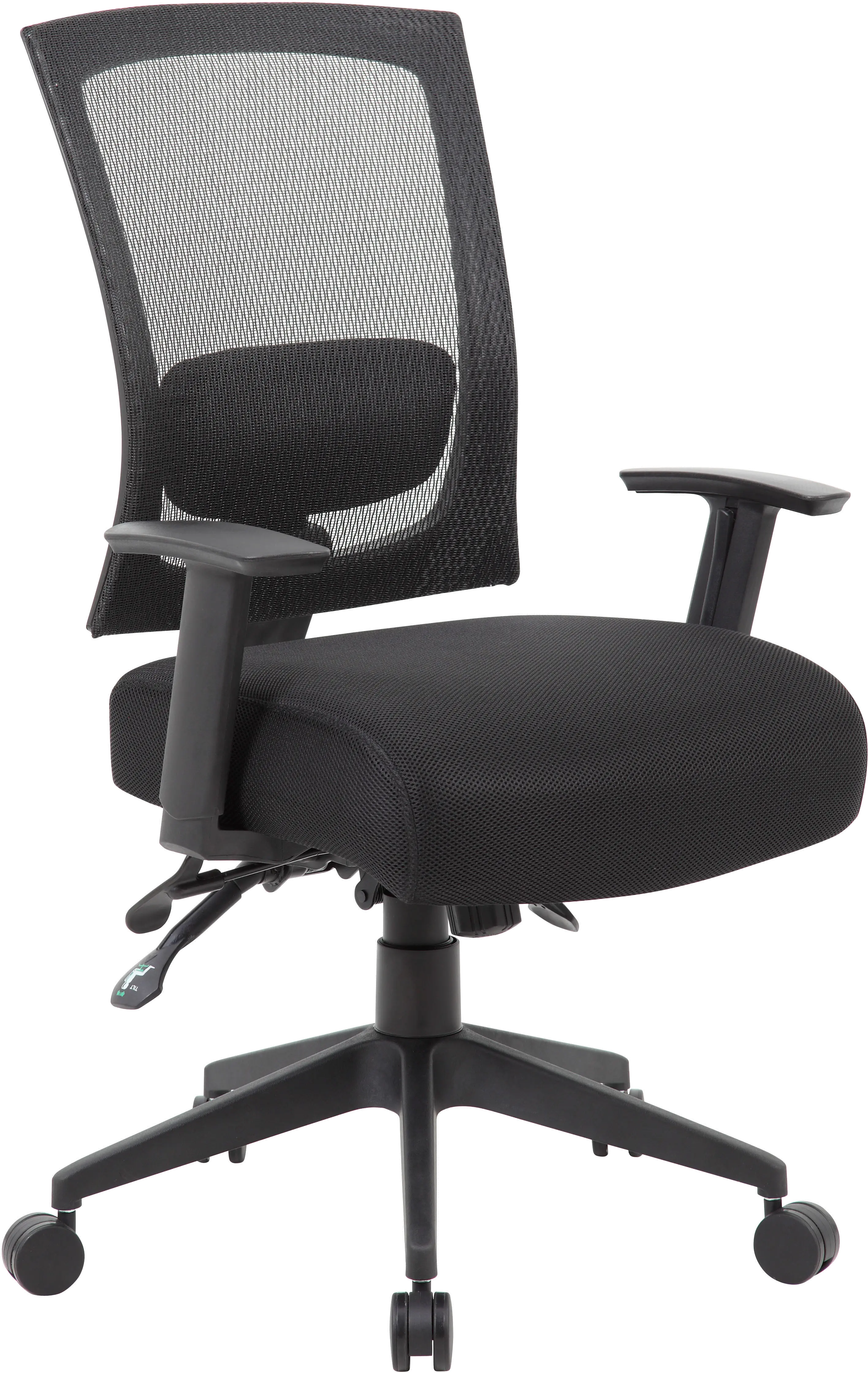 Black Three-Paddle Office Chair-1