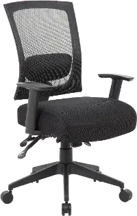 Black Three-Paddle Office Chair