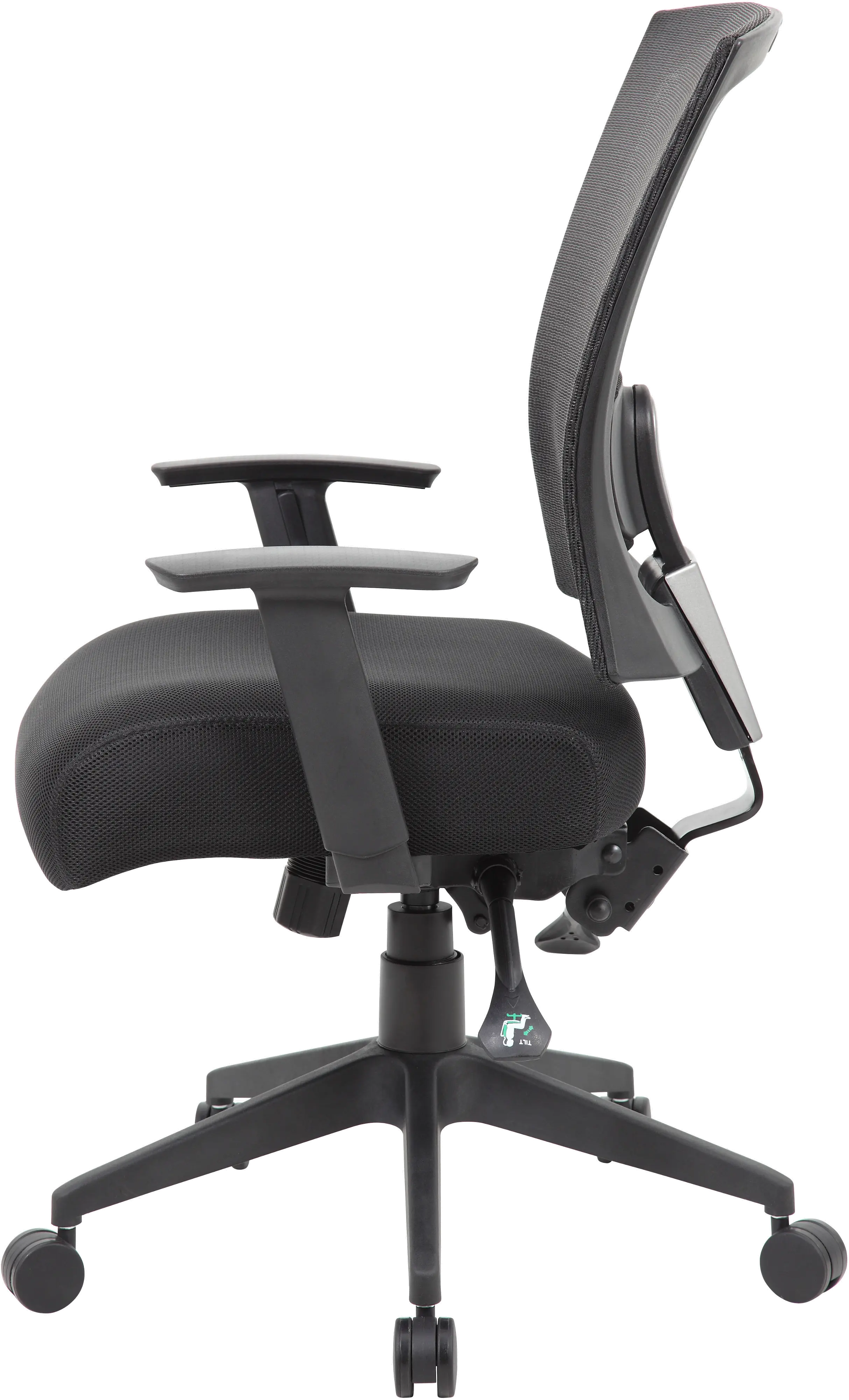 Black Three-Paddle Office Chair-4