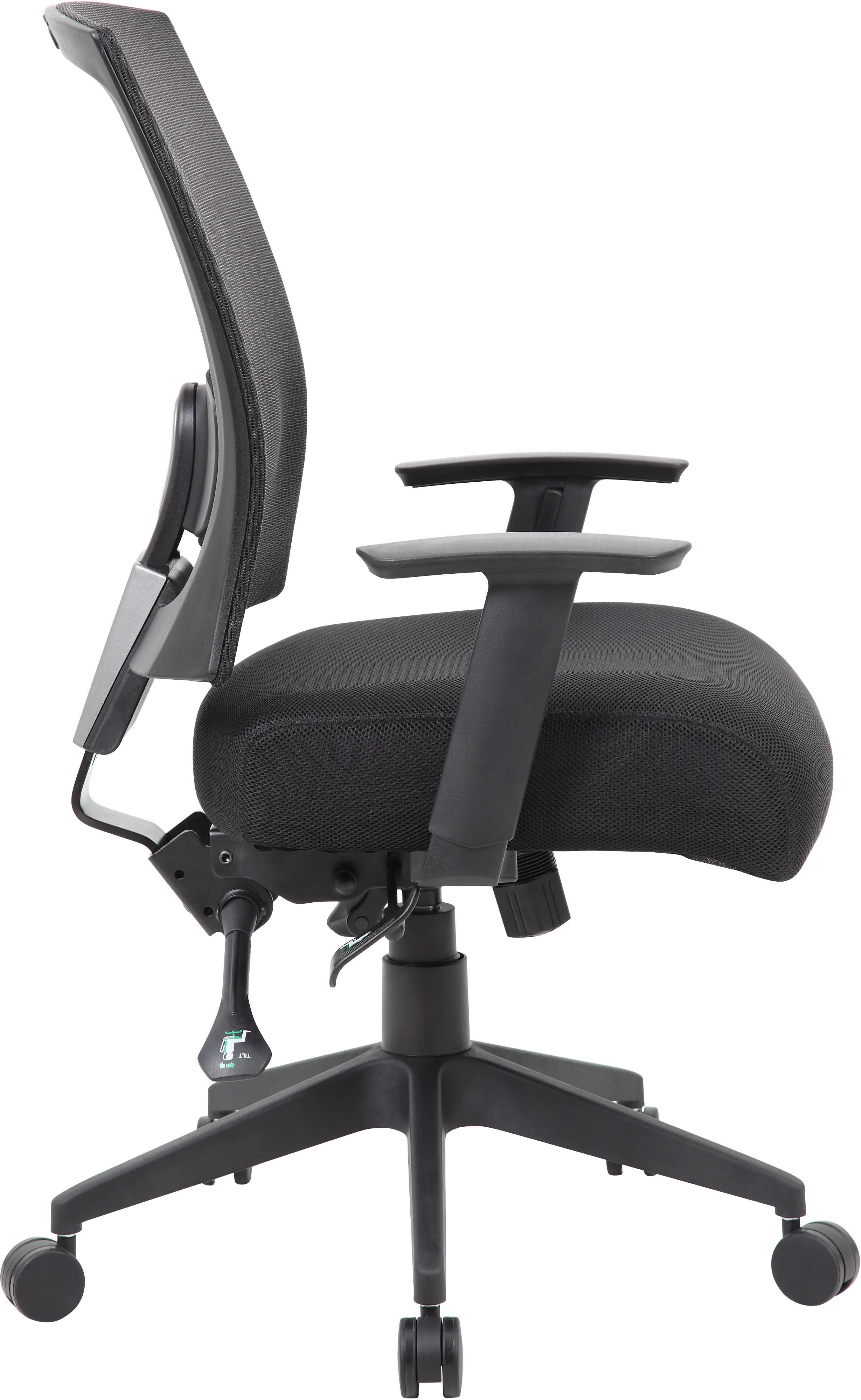 Black Three-Paddle Office Chair-6