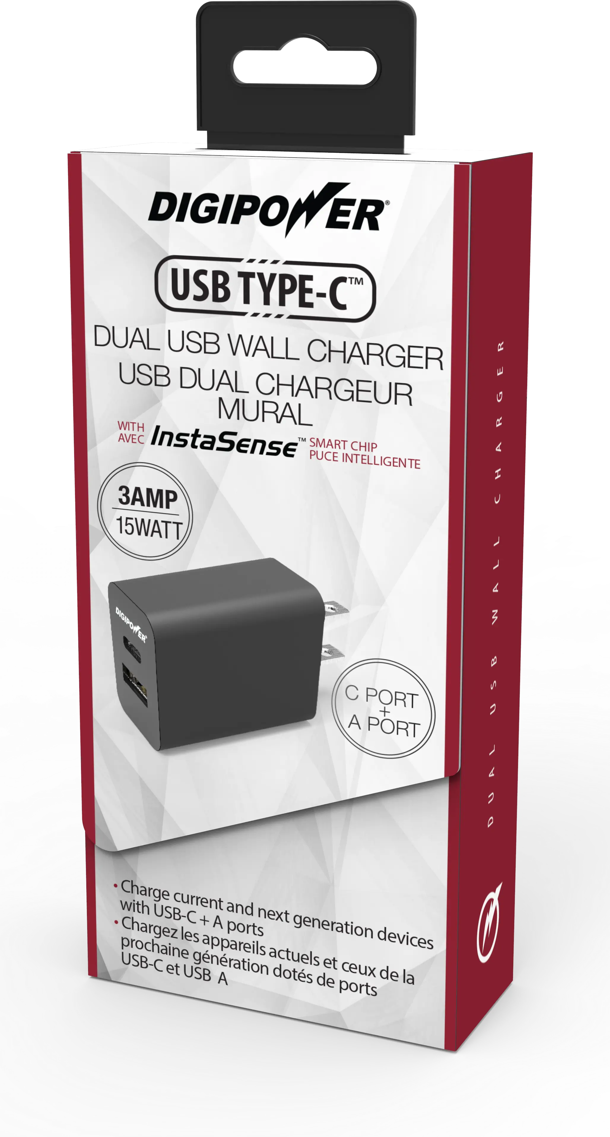 CT-AC3CC2/2_PRT_CHRG USB Dual Port Type A and Type C Wall Charger -2