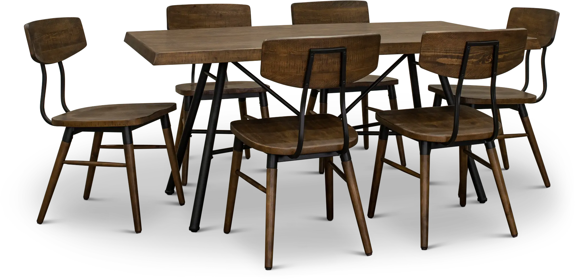 Industrial Pine and Metal Dining Room Table - Flatiron-3
