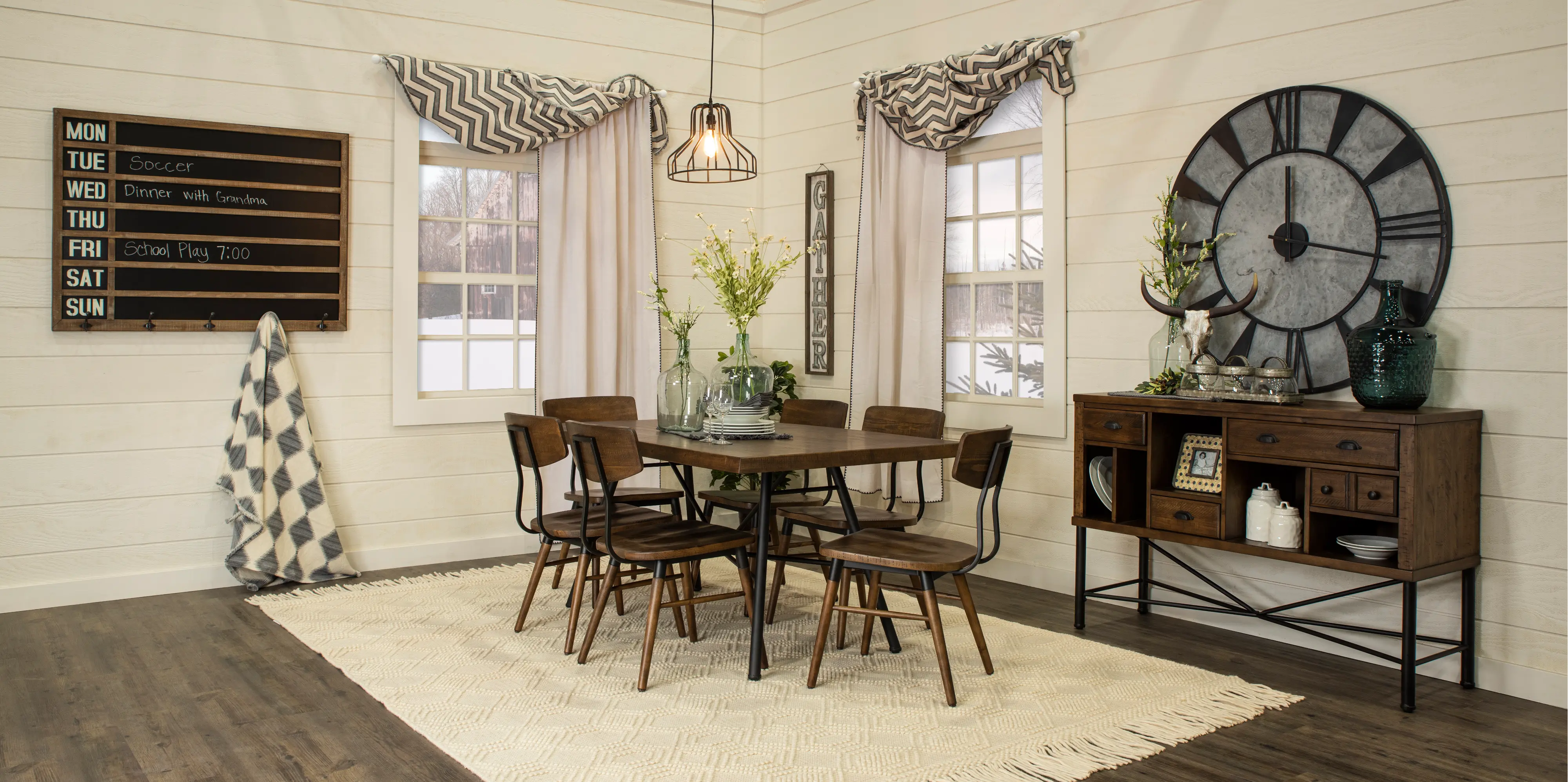 Industrial Pine and Metal Dining Room Table - Flatiron-2