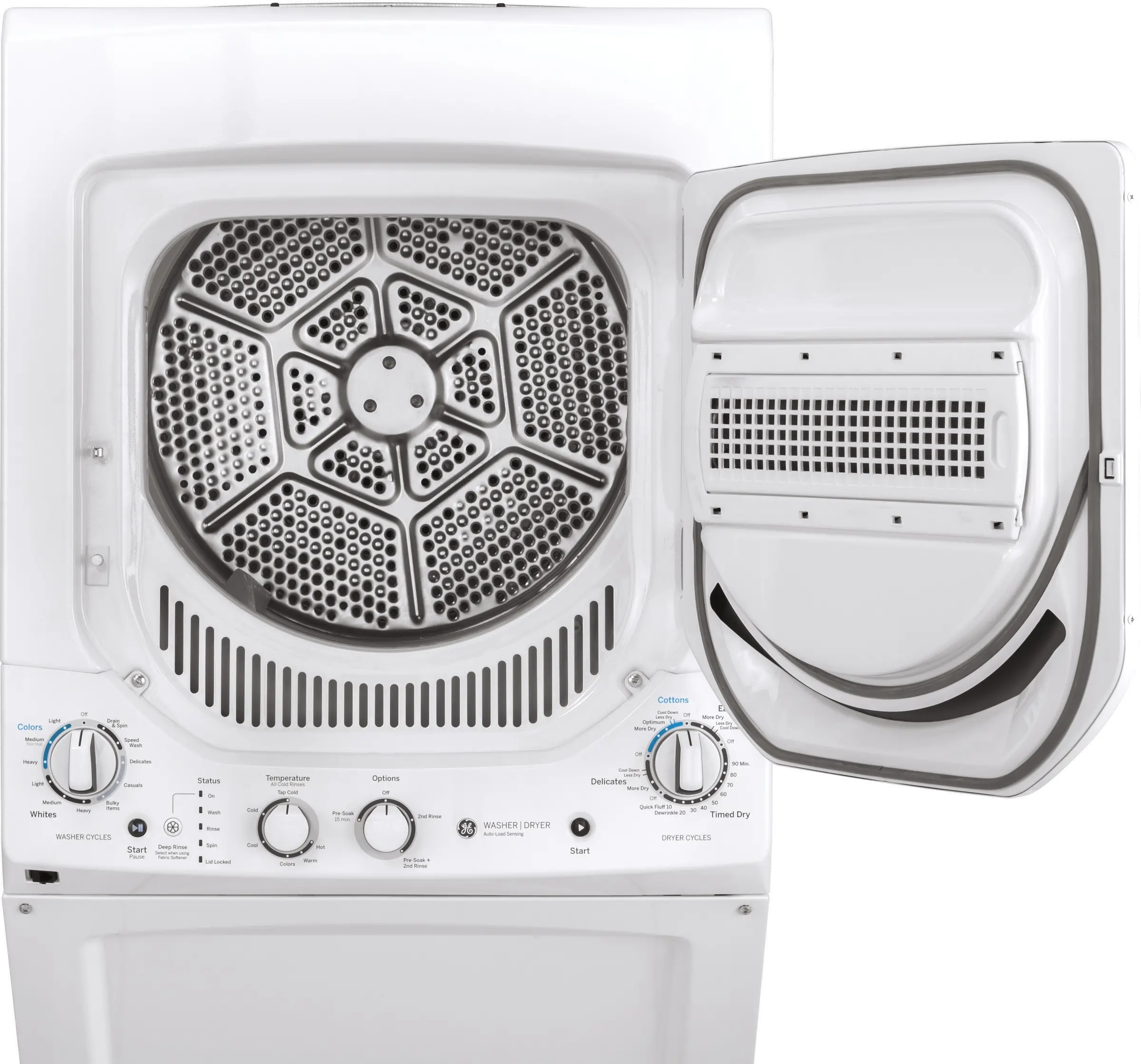 GUD24ESSMWW GE Spacemaker  Washer and Electric Dryer Pair - White-3