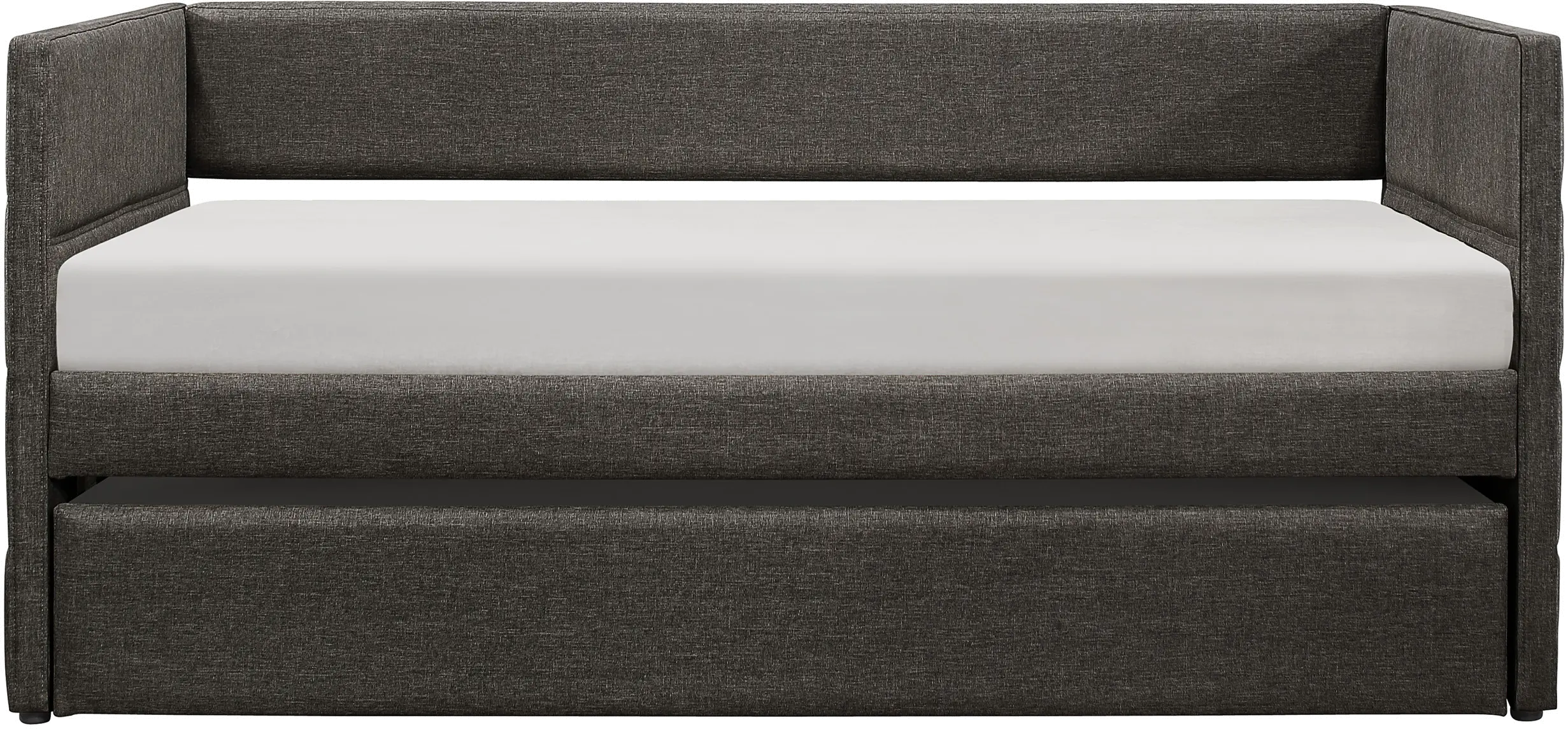 Vining Dark Gray Upholstered Daybed with Trundle-1