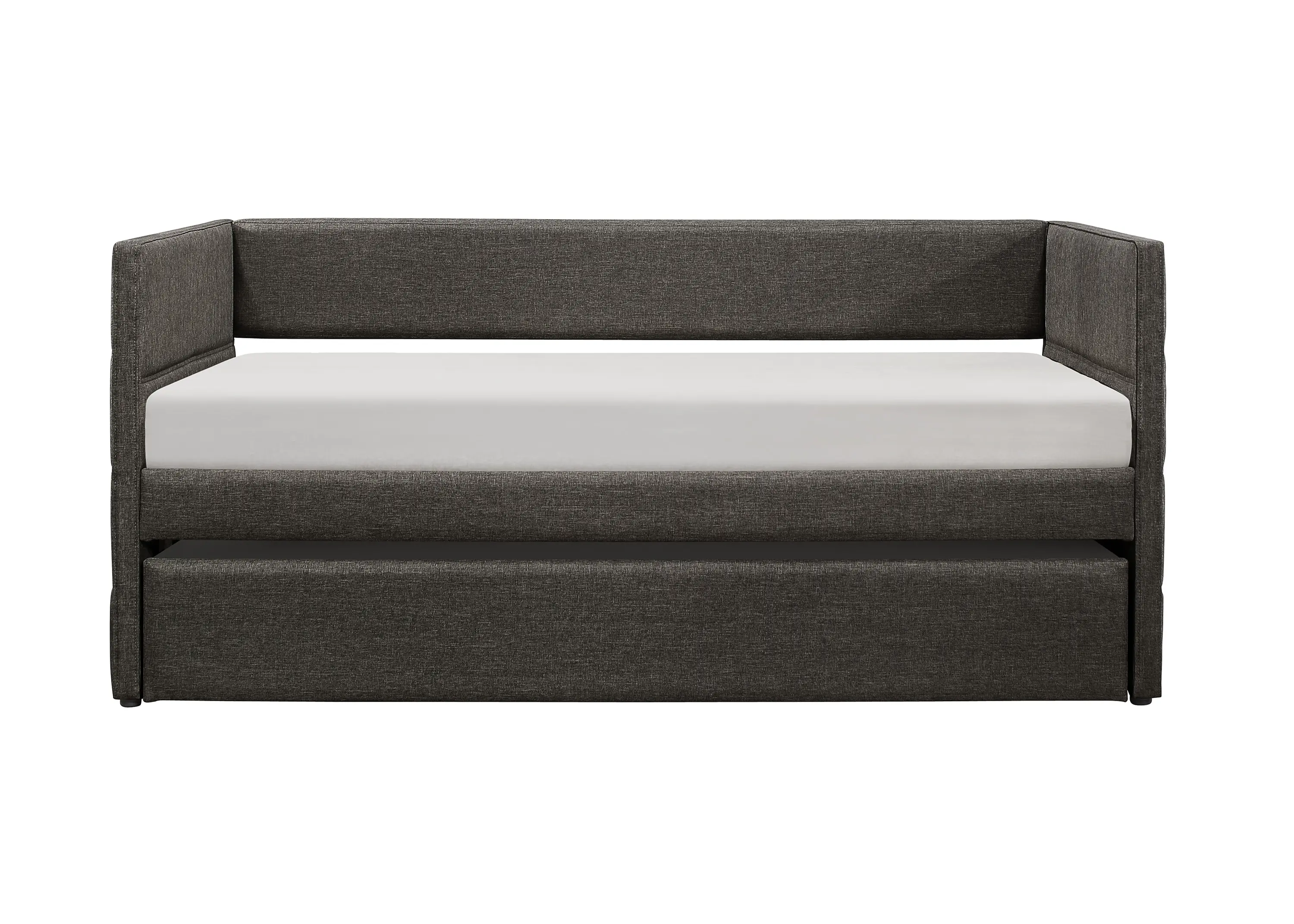 Vining Dark Gray Upholstered Daybed with Trundle-1