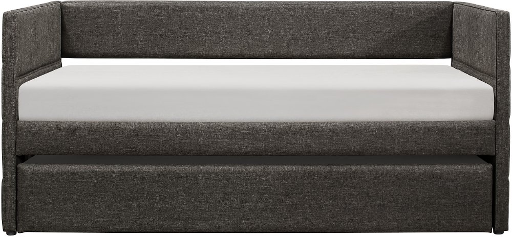 Vining Dark Gray Upholstered Daybed with Trundle