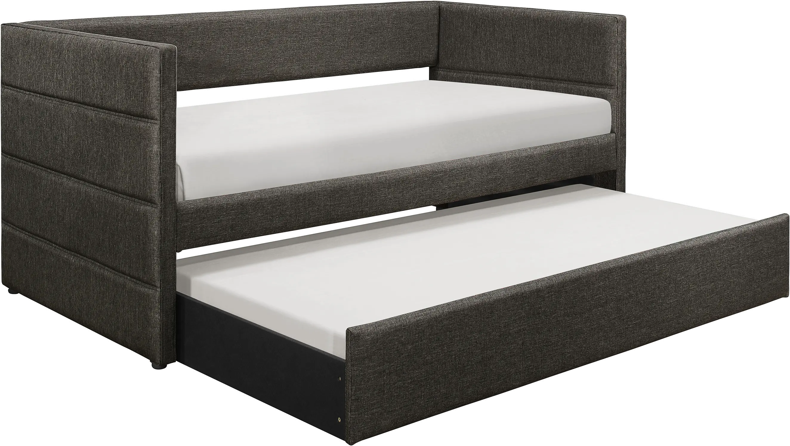 Vining Dark Gray Upholstered Daybed with Trundle-3