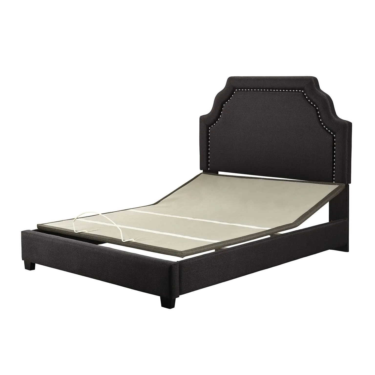 KF705009CL Classic Charcoal Gray Queen Upholstered Bed - Loren-5