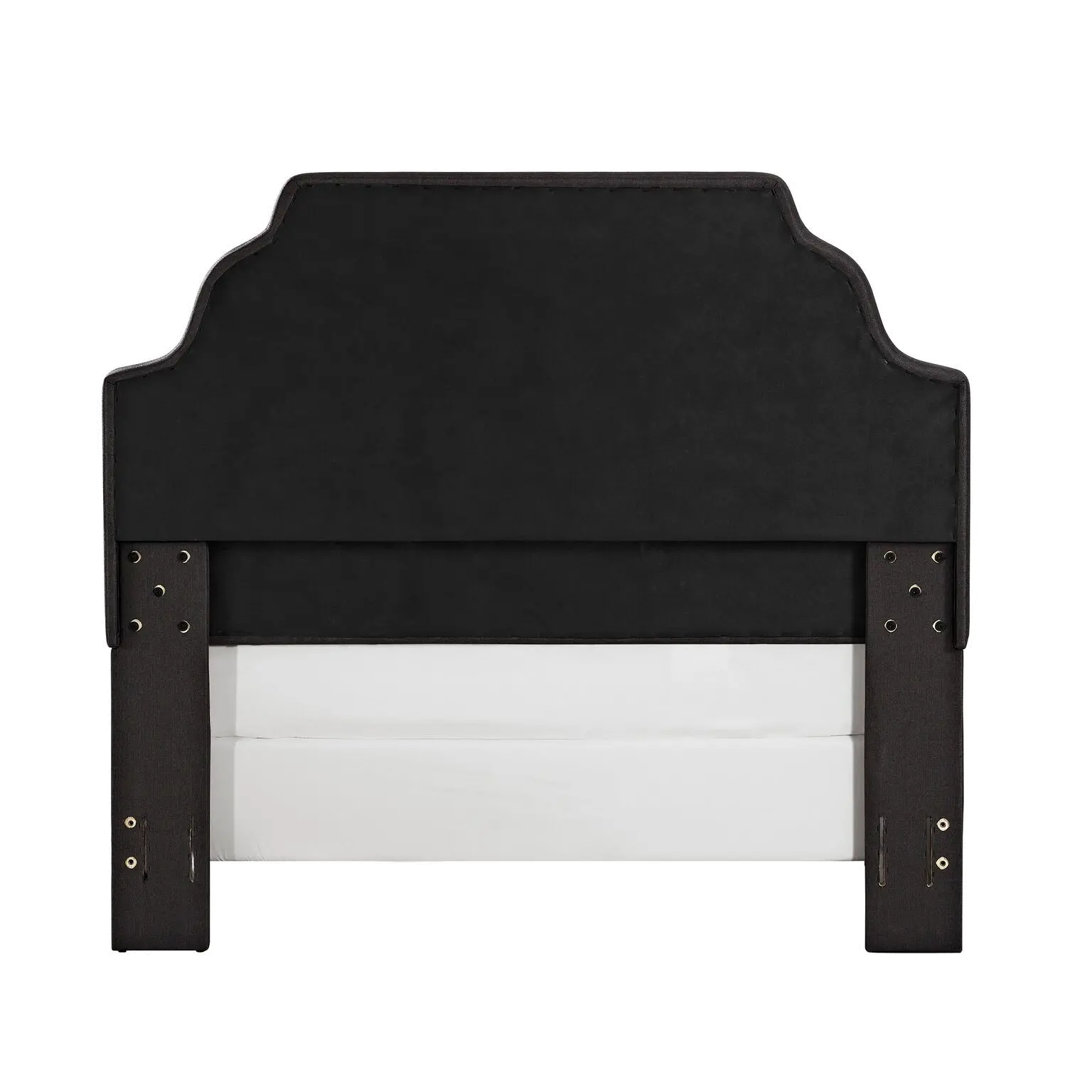 KF705009CL Classic Charcoal Gray Queen Upholstered Bed - Loren-6