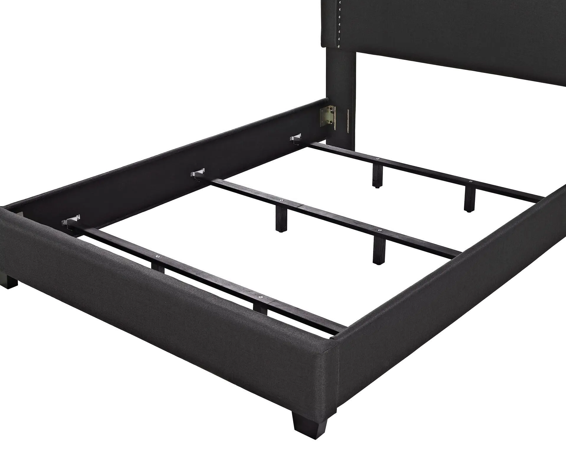 KF705009CL Classic Charcoal Gray Queen Upholstered Bed - Loren-7