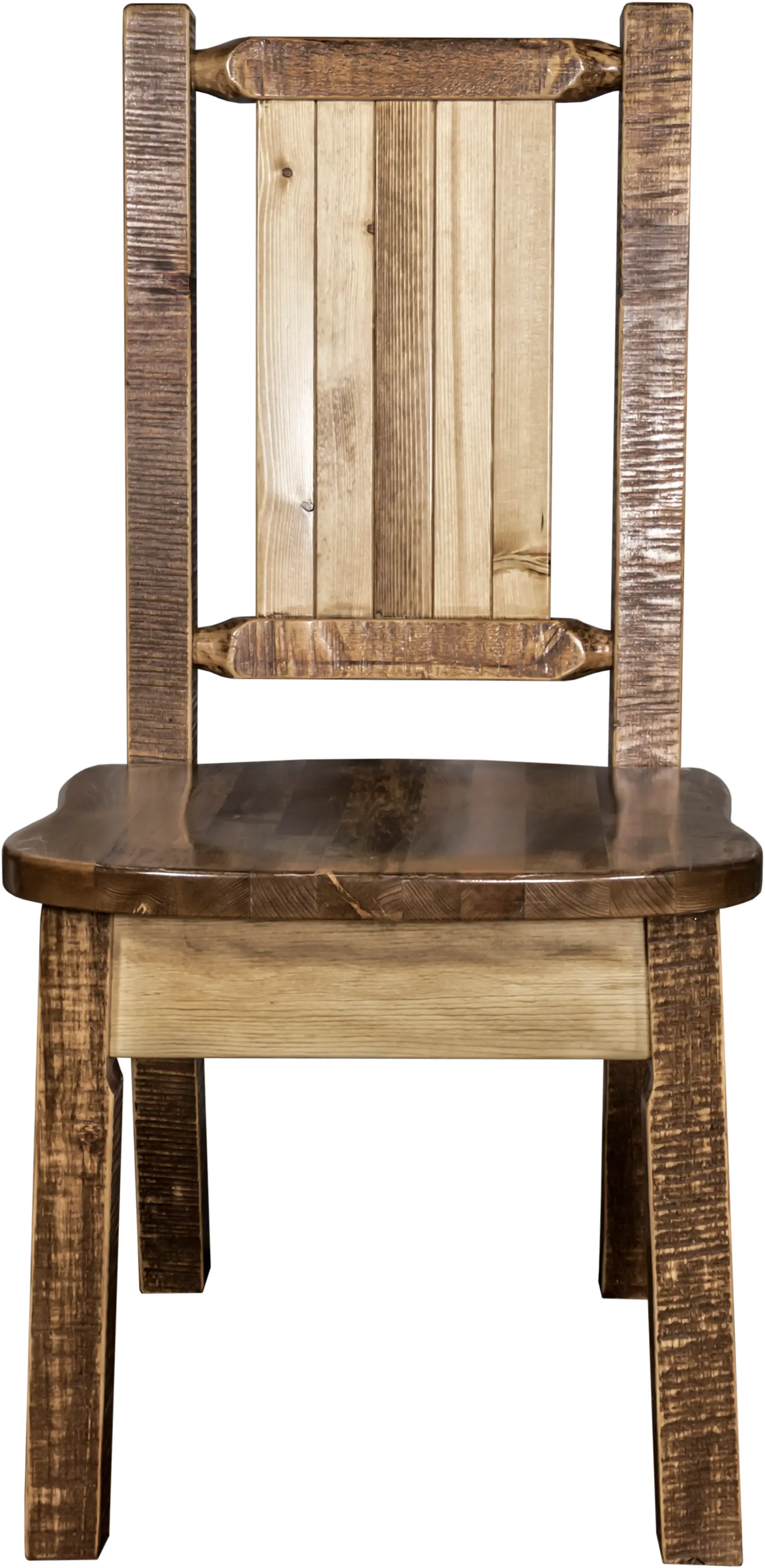 Rustic Laser Engraved Wolf Dining Chair - Homestead-3