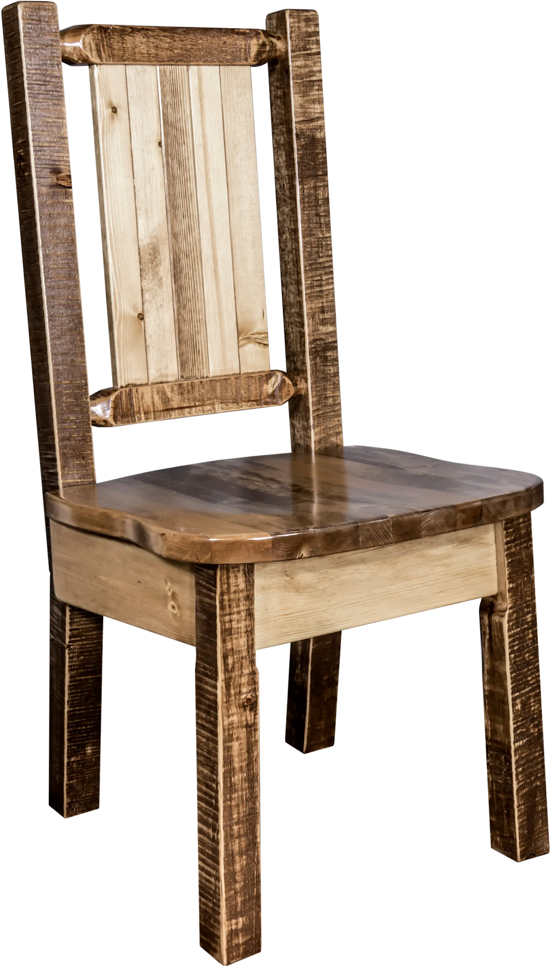 Rustic Laser Engraved Wolf Dining Chair - Homestead-4