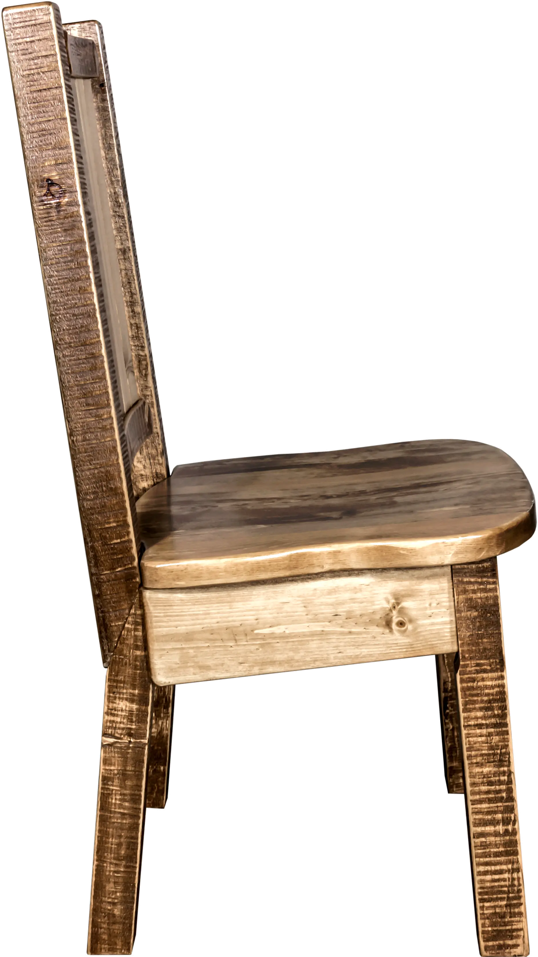 Rustic Laser Engraved Wolf Dining Chair - Homestead-5