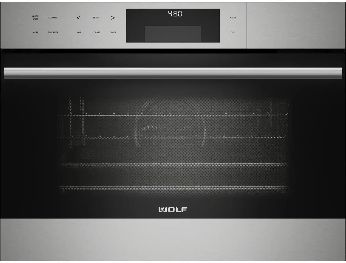 CSO24TE/S/TH Wolf 1.8 cu ft Single Wall Convection Steam Oven - Stainless Steel 24 Inch-1