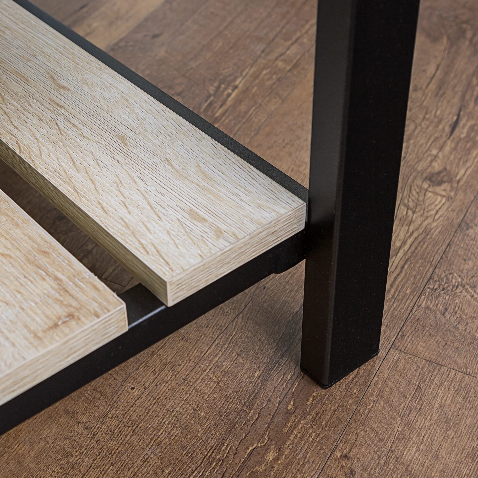B48PCSBWO Open-Top White Oak Storage Bench with Shoe Shelf - Walker Edison-4