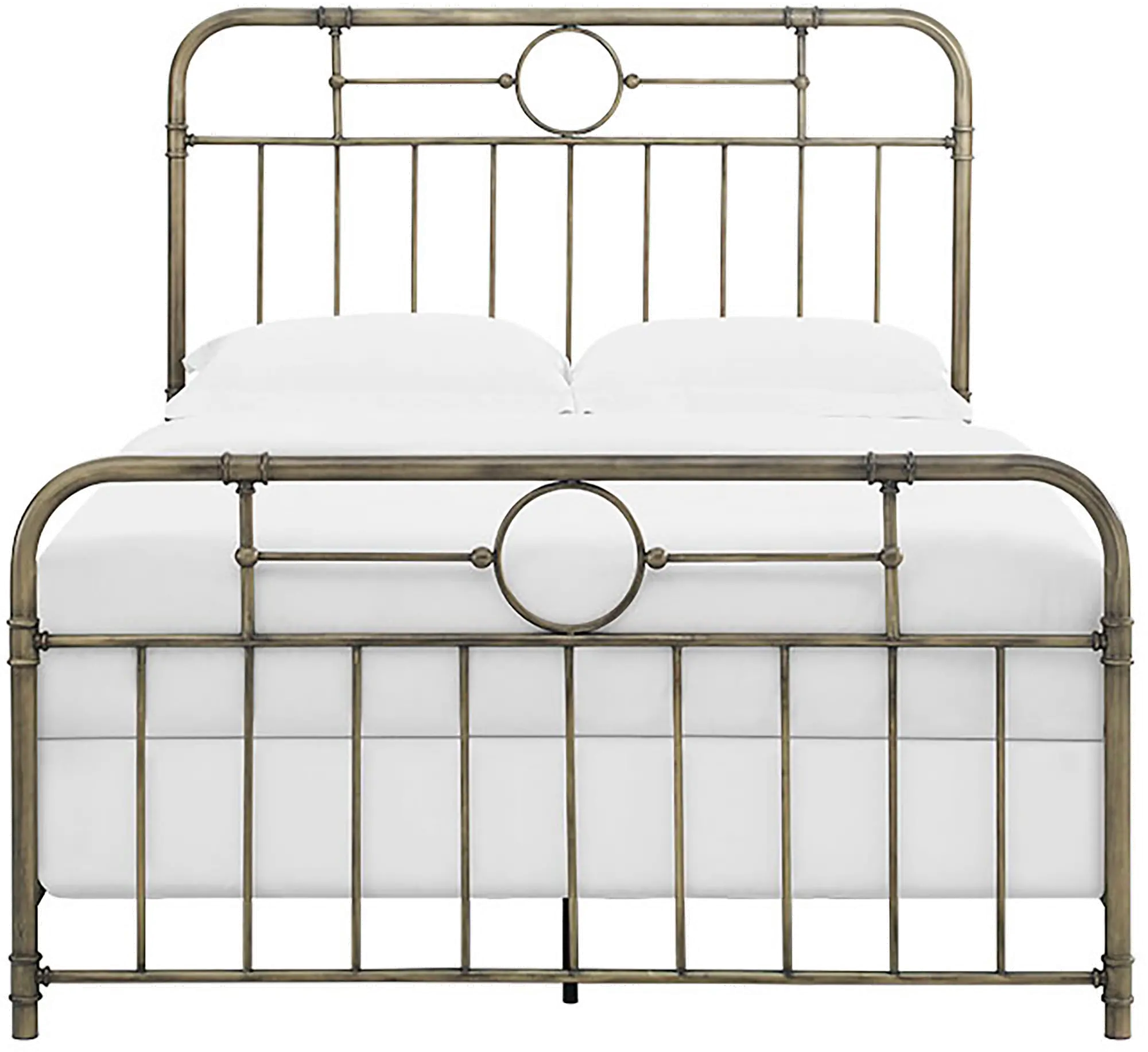 BQMPBR Modern Vintage Bronze Queen Metal Bed - Walker Edison-4