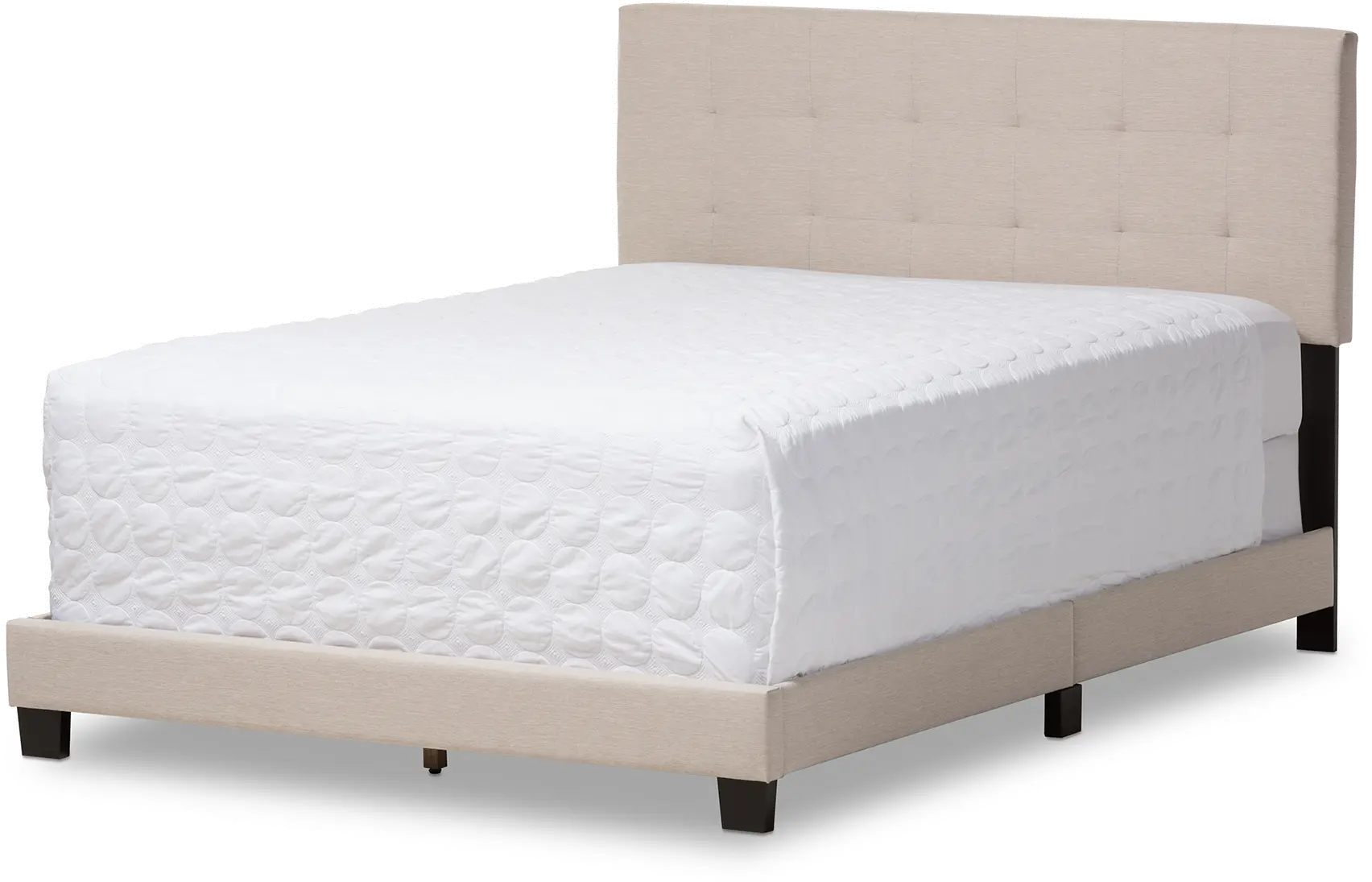 131-7314-RCW Contemporary Beige Queen Upholstered Bed - Brookfield-3