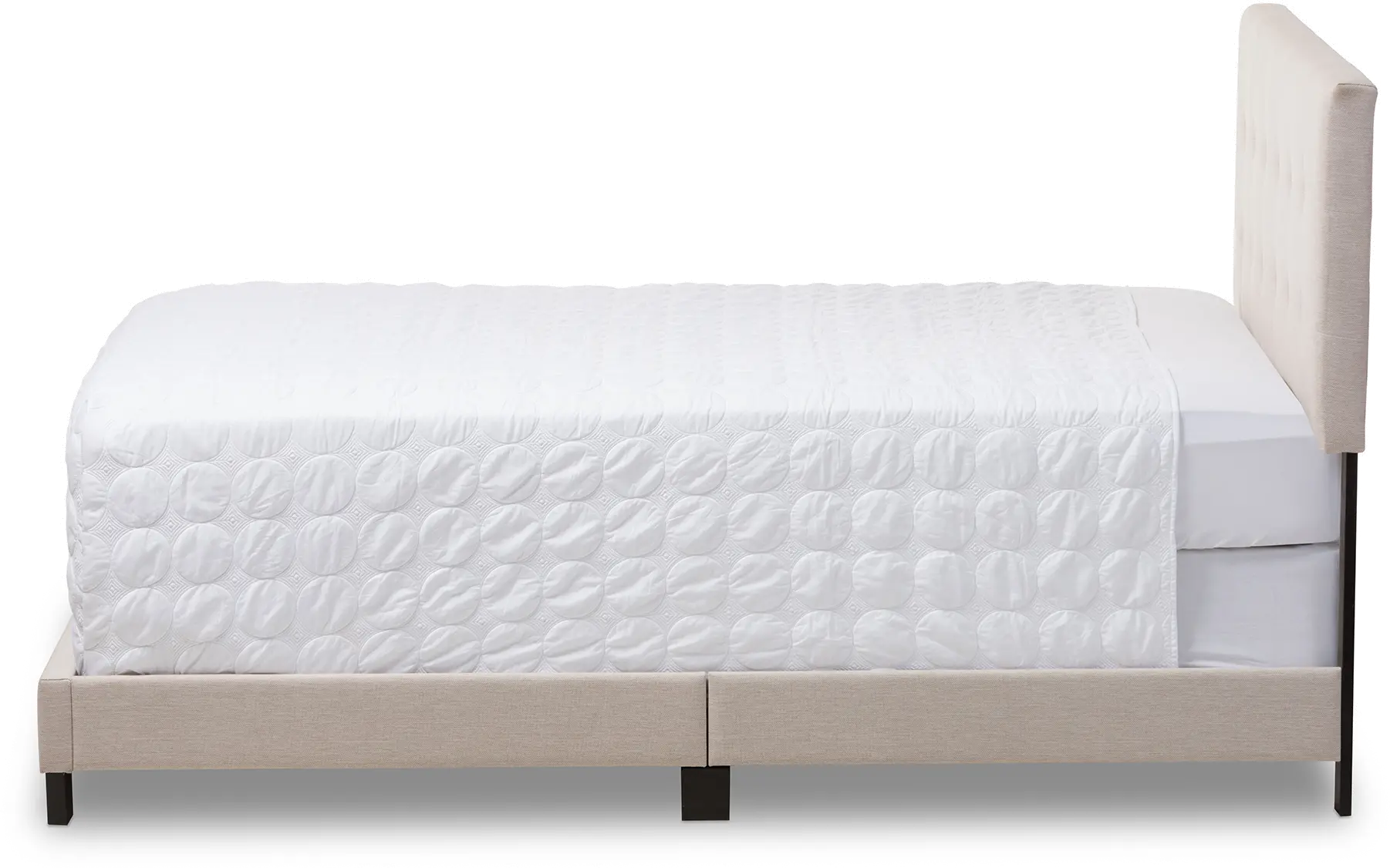131-7314-RCW Contemporary Beige Queen Upholstered Bed - Brookfield-4