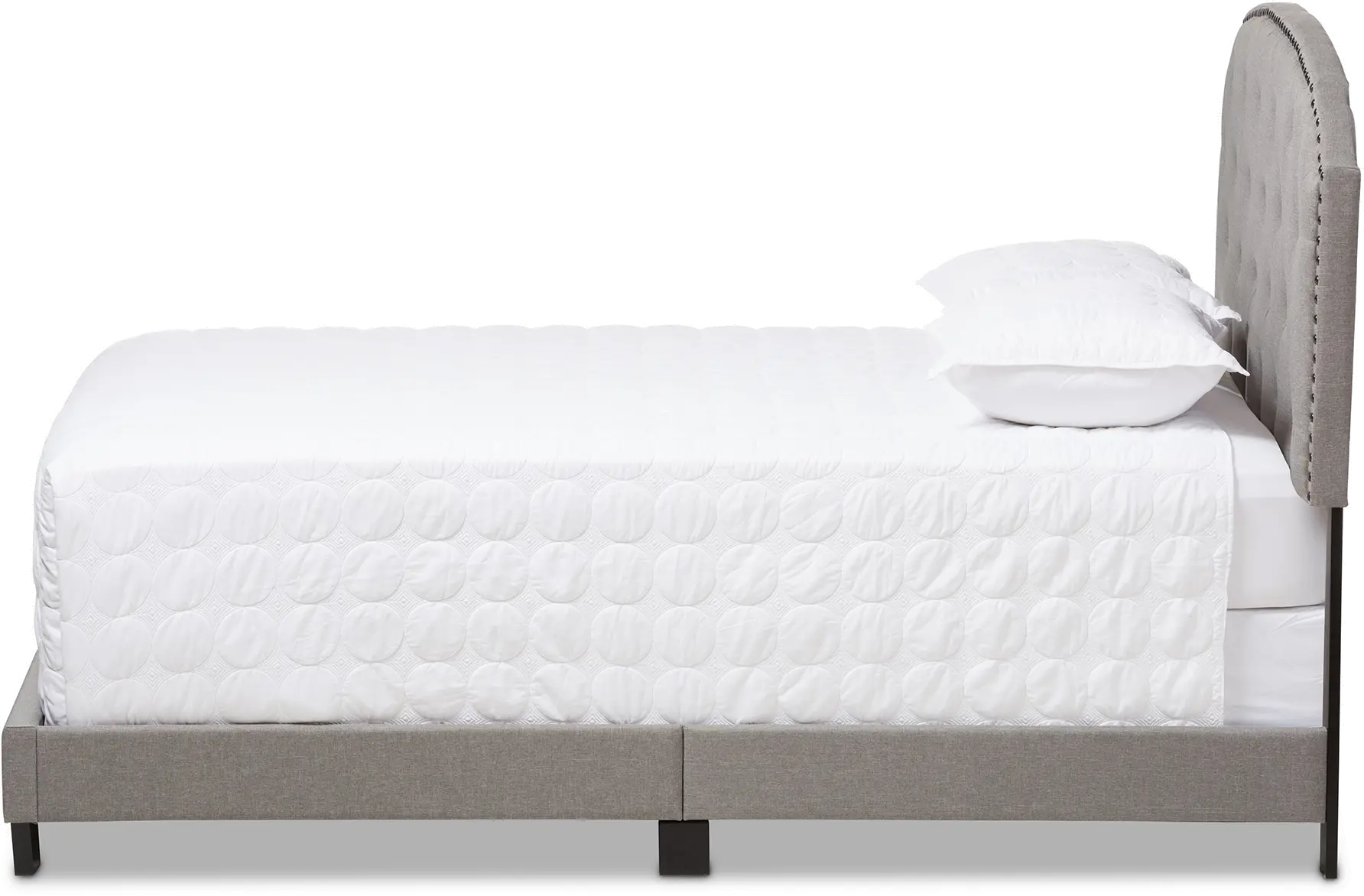 136-7440-RCW Classic Contemporary Light Beige Queen Upholstered Bed - Lexi-4