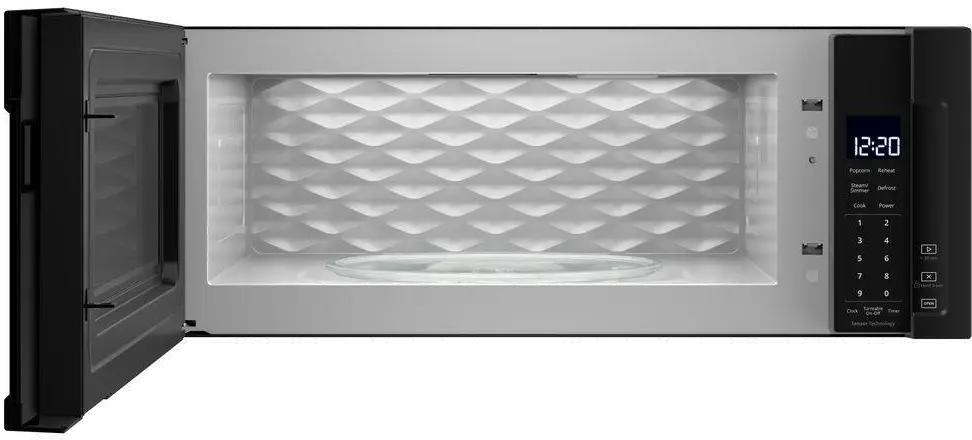 WML75011HB Whirlpool Low Profile Over the Range Microwave with Sensor Cook - Black-1