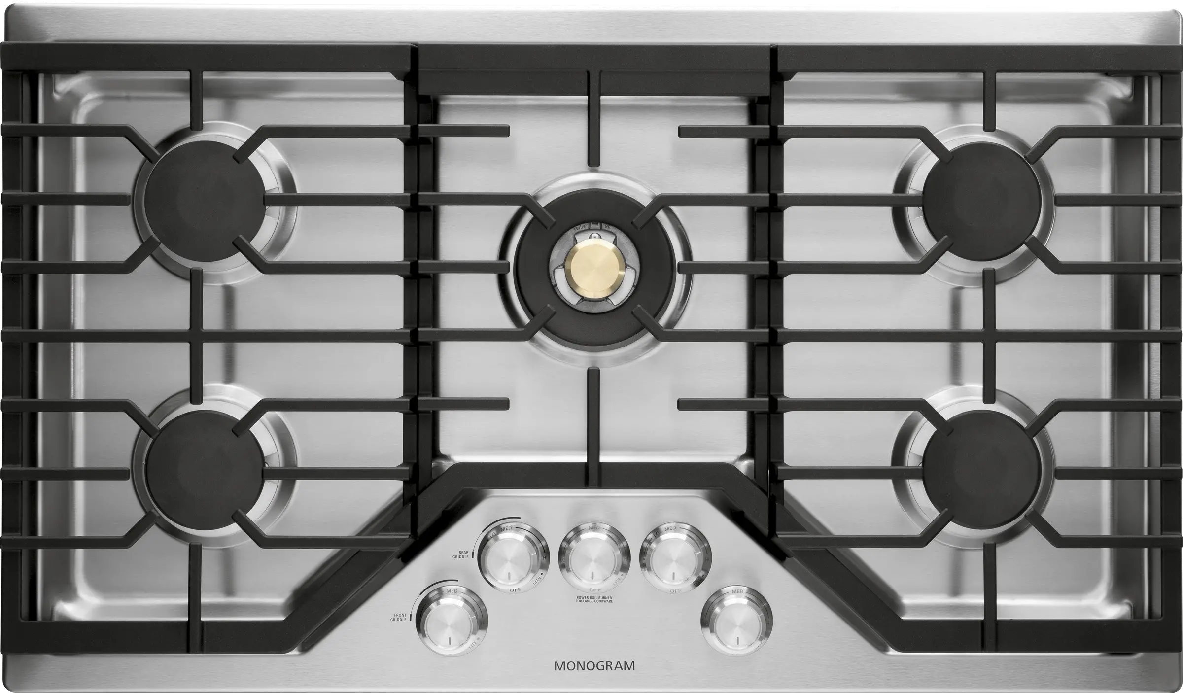 ZGU36RSLSS Monogram 36 Inch Smart Gas Cooktop - Stainless Steel-1